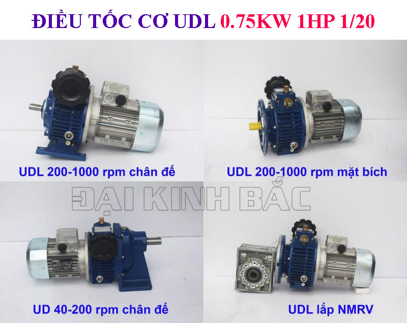 Điều tốc cơ UDL 0.75KW 1HP 1/20