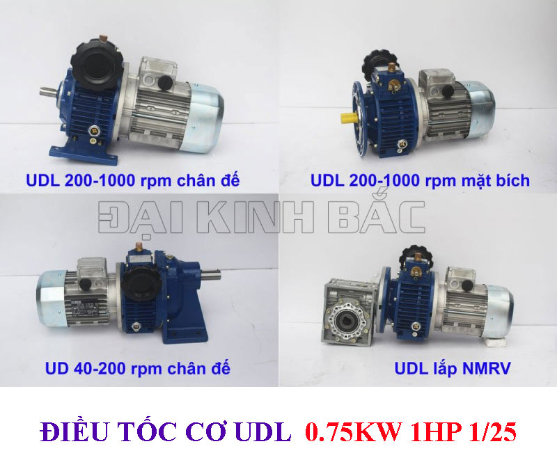 Điều tốc cơ UDL 0.75Kw 1HP 1/25