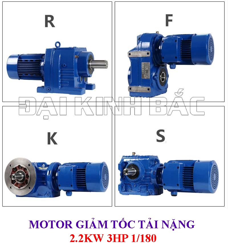 Motor giảm tốc tải nặng 2.2Kw 3Hp 1/180