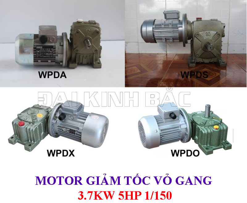 Motor giảm tốc vỏ gang 3.7KW 5Hp 1/150