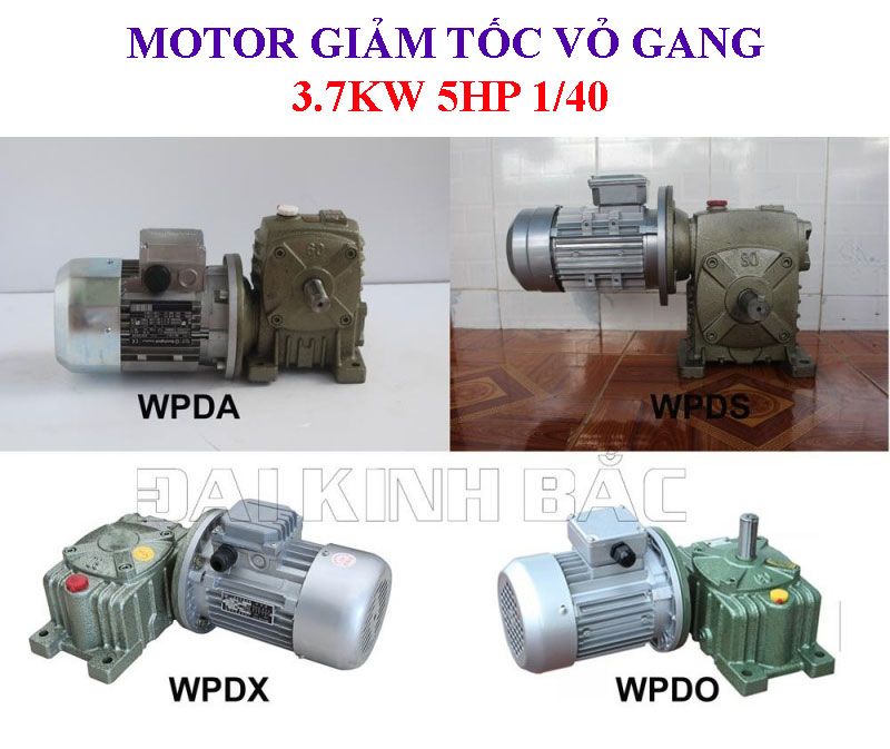 Motor giảm tốc vỏ gang 3.7Kw 5Hp 1/40