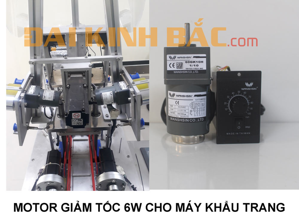 Motor hộp giảm tốc máy khẩu trang