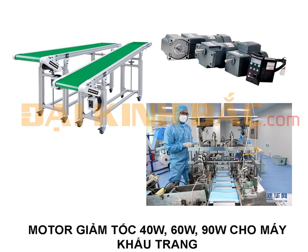 Motor hộp giảm tốc máy khẩu trang