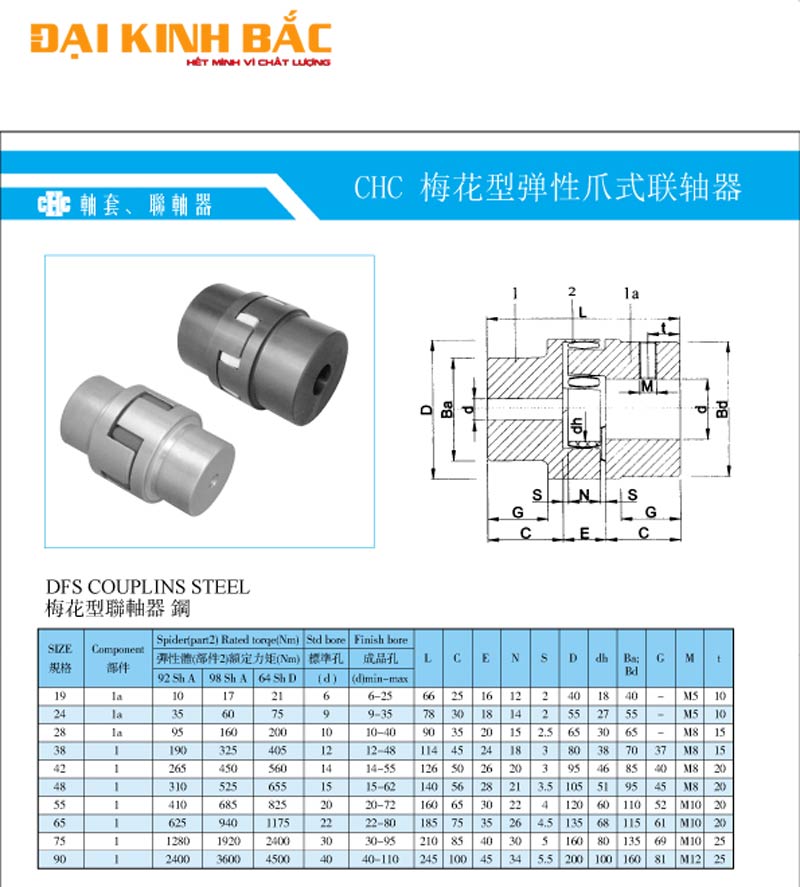 Catalog Khớp Nối Thép CHC DFS Giá Tốt, Chất Lượng, Uy Tín