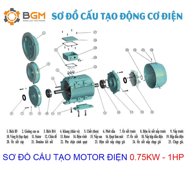 so do cau tao motor 075kw 1hp