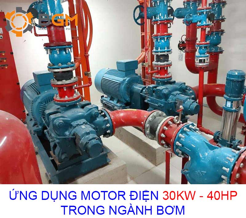 ung dung thuc te motor dien 30kw 40hp