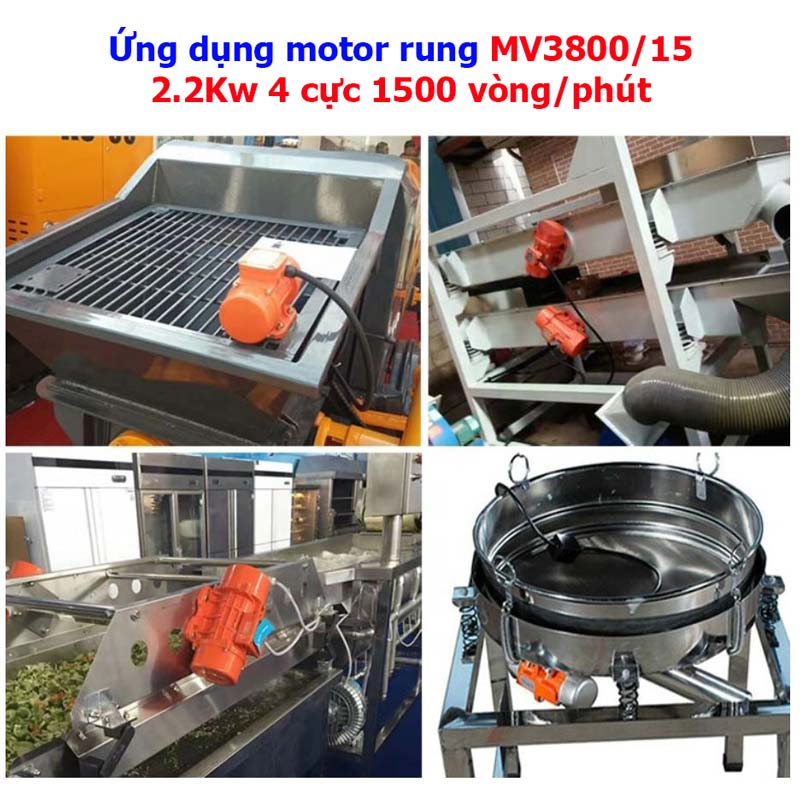 Ứng dụng của motor rung MV3800/15 2.2KW 4 cực