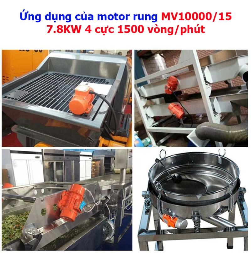 Ứng dụng của motor rung MV10000/15 7.8Kw 4 cực