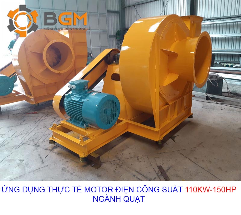 ung dung thuc te motor dien 110kw 150hp