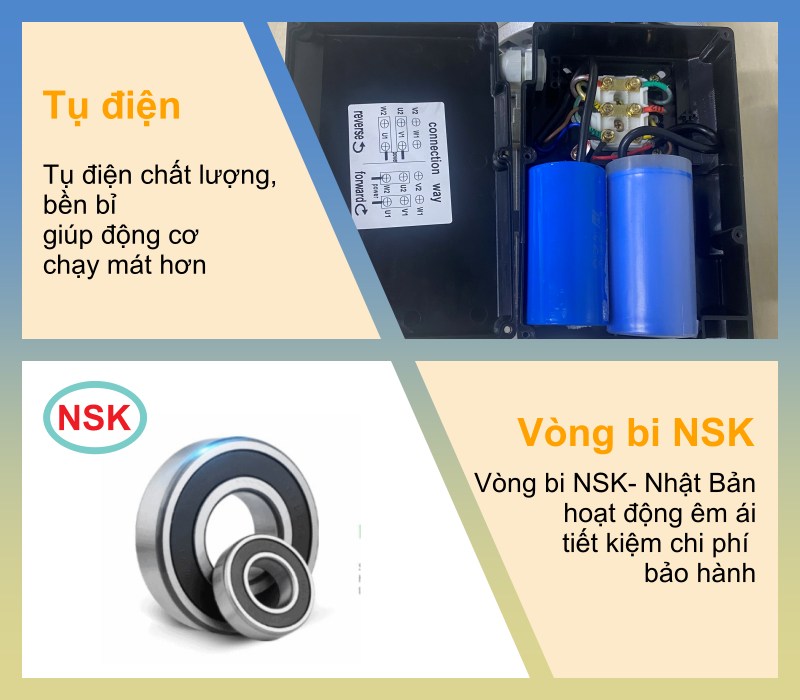 ƯU ĐIỂM CỦA ĐỘNG CƠ ĐIỆN 1 PHA 220V 4kw 