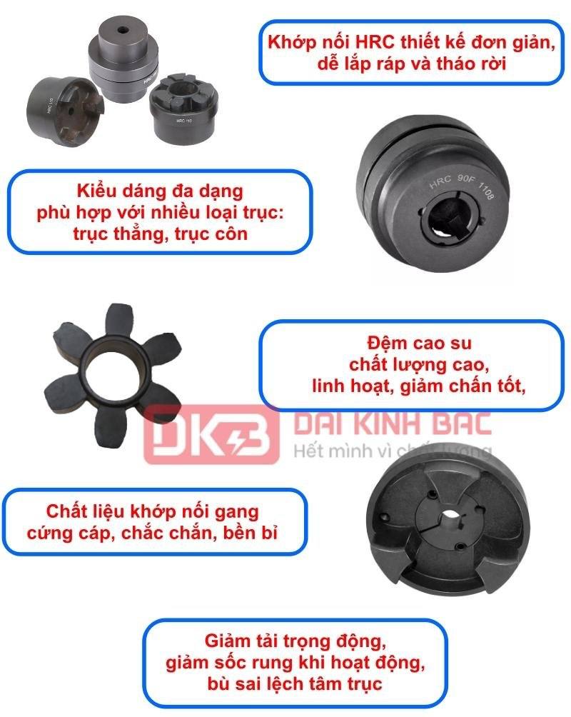 ưu điểm khớp nối gang trục đệm cao HRC