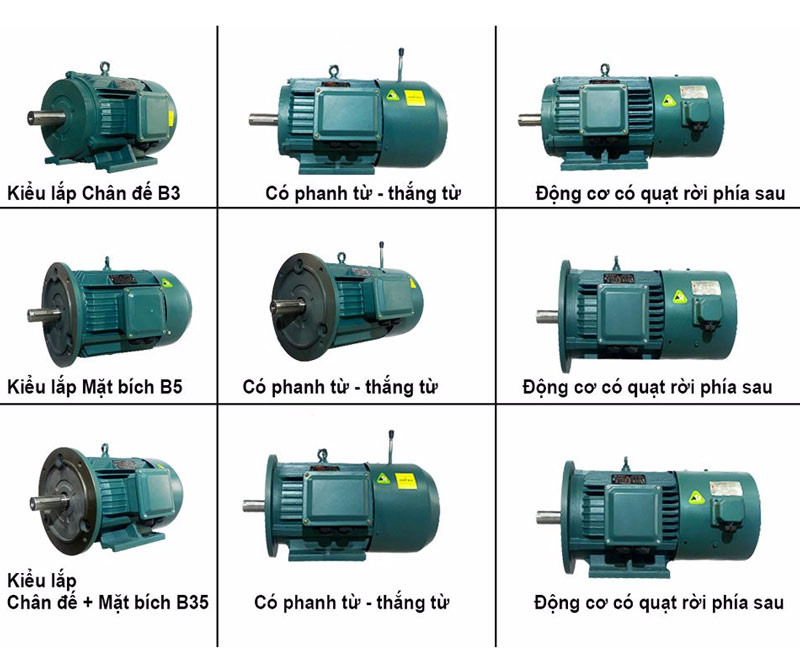 động cơ điện tiêu chuẩn ip55