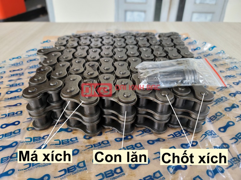 cấu tạo của xích công nghiệp DBC