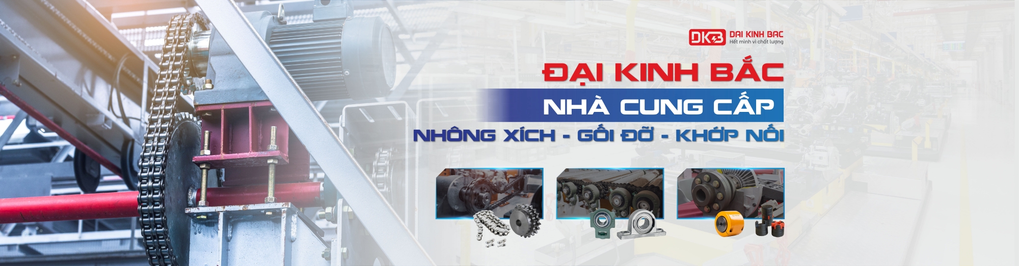 Nhông xích- khớp nối - gối đỡ