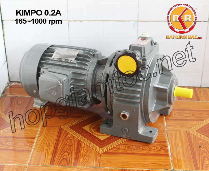 Hình ảnh motor điều tốc cơ KIMPO 0.25HP 165~1000 RPM 