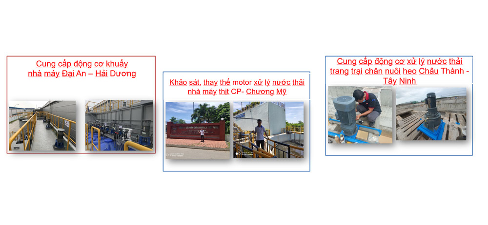 Cung cấp motor khuấy hóa chất cho các nhà máy xử lý nước thải Tây Ninh- Hà Nội -Hải Dương