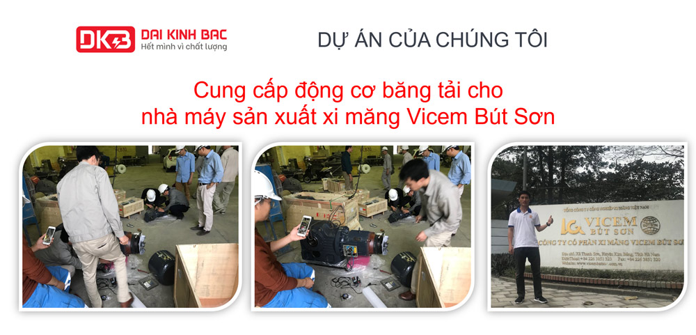 Cung cấp động cơ giảm tốc băng tải cho nhà máy sản xuất xi măng Vicem Bút Sơn