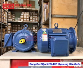 ĐỘNG CƠ ĐIỆN 3KW-4HP HYOSUNG HÀN QUỐC