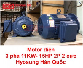 MOTOR ĐIỆN 3 PHA 11KW-15HP 2P 2 CỰC HYOSUNG HÀN QUỐC