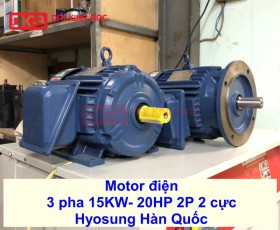 MOTOR ĐIỆN 3 PHA 15KW- 20HP 2P 2 CỰC HYOSUNG HÀN QUỐC