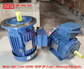 MOTOR ĐIỆN 3 PHA 22KW- 30HP 2P 2 CỰC HYOSUNG HÀN QUỐC