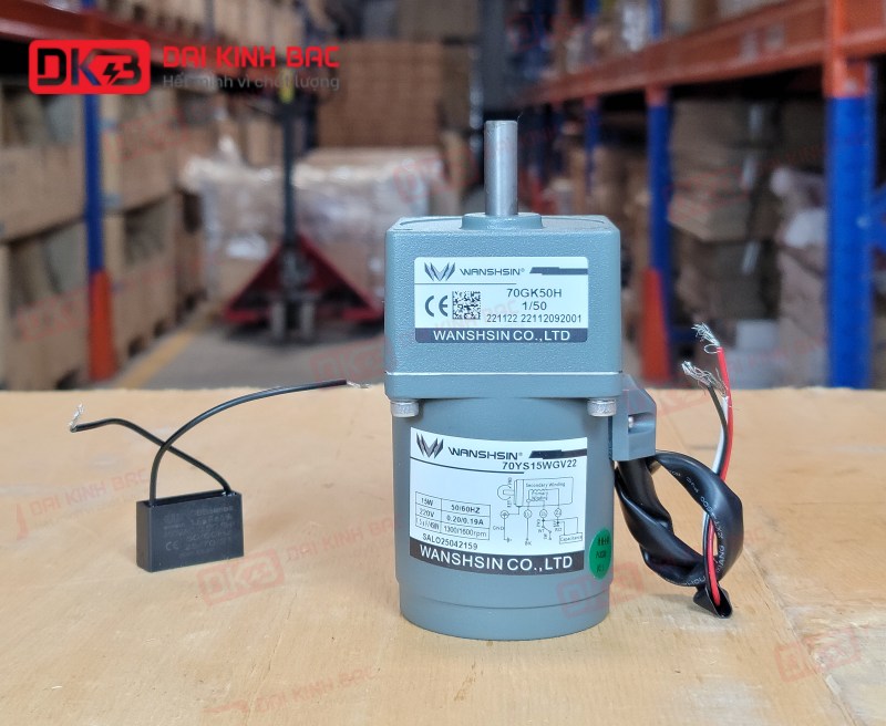 MOTOR GIẢM TỐC MINI WANSHSIN 15W 70YS15WGV22 + 70GK-50-H