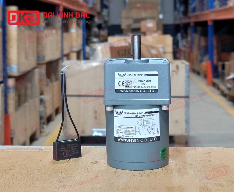 MOTOR GIẢM TỐC MINI WANSHSIN 25W 80YS25WGV22 + 80GK-25-H
