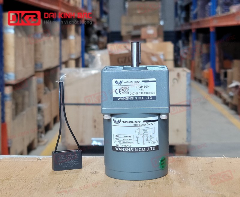 MOTOR GIẢM TỐC MINI WANSHSIN 25W 80YS25WGV22 + 80GK-30-H