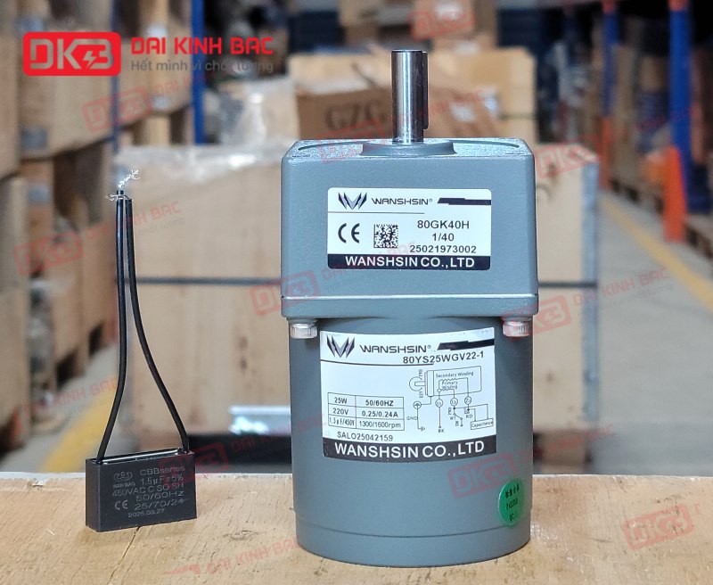 MOTOR GIẢM TỐC MINI WANSHSIN 25W 80YS25WGV22 + 80GK-40-H