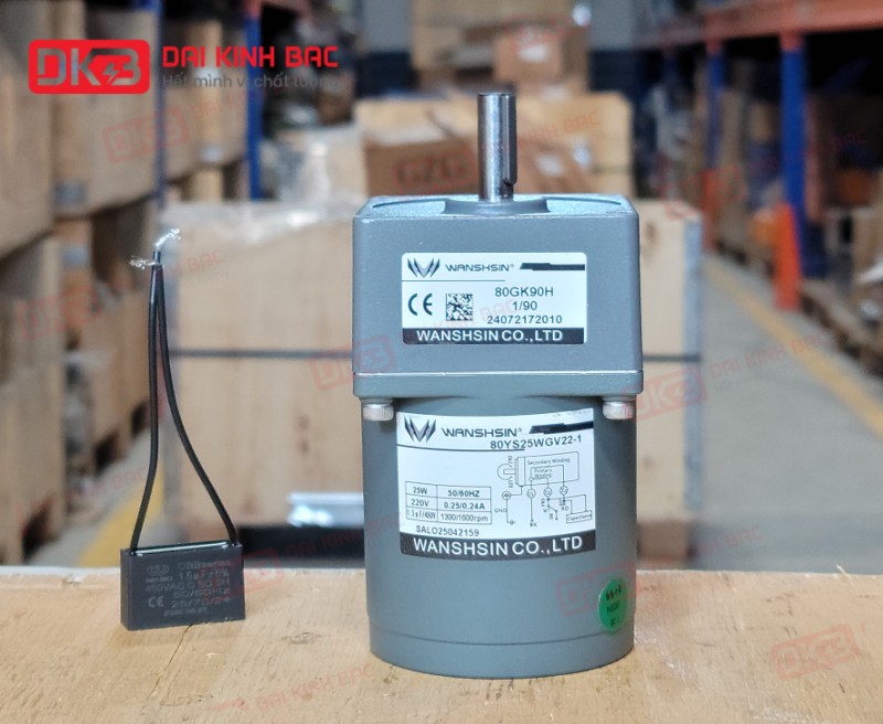 MOTOR GIẢM TỐC MINI WANSHSIN 25W 80YS25WGV22 + 80GK-90-H