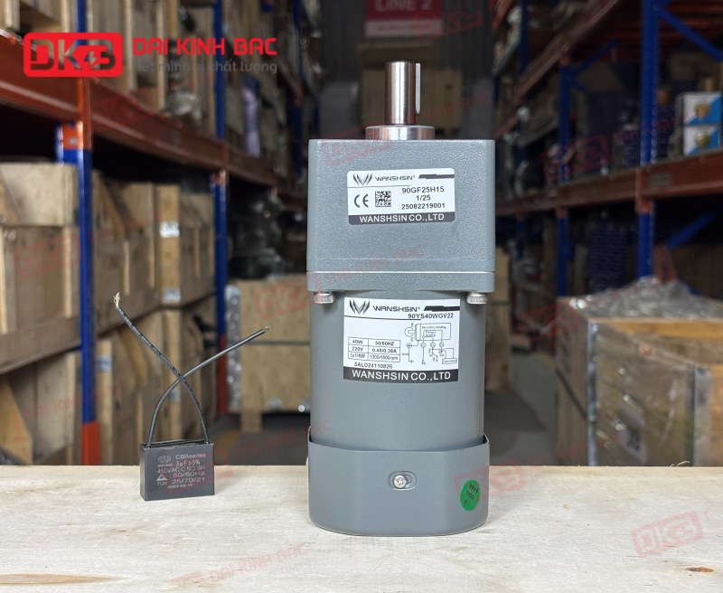 MOTOR GIẢM TỐC MINI WANSHSIN 40W 90YS40WGV22 + 90GF-25-H