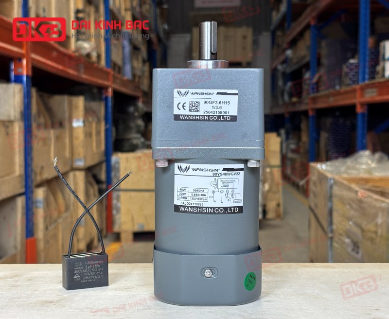 MOTOR GIẢM TỐC MINI WANSHSIN 40W 90YS40WGV22 + 90GF-3.6-H