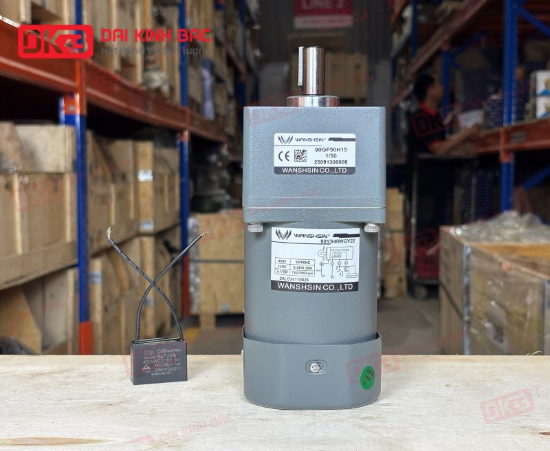 MOTOR GIẢM TỐC MINI WANSHSIN 40W 90YS40WGV22 + 90GF-50-H