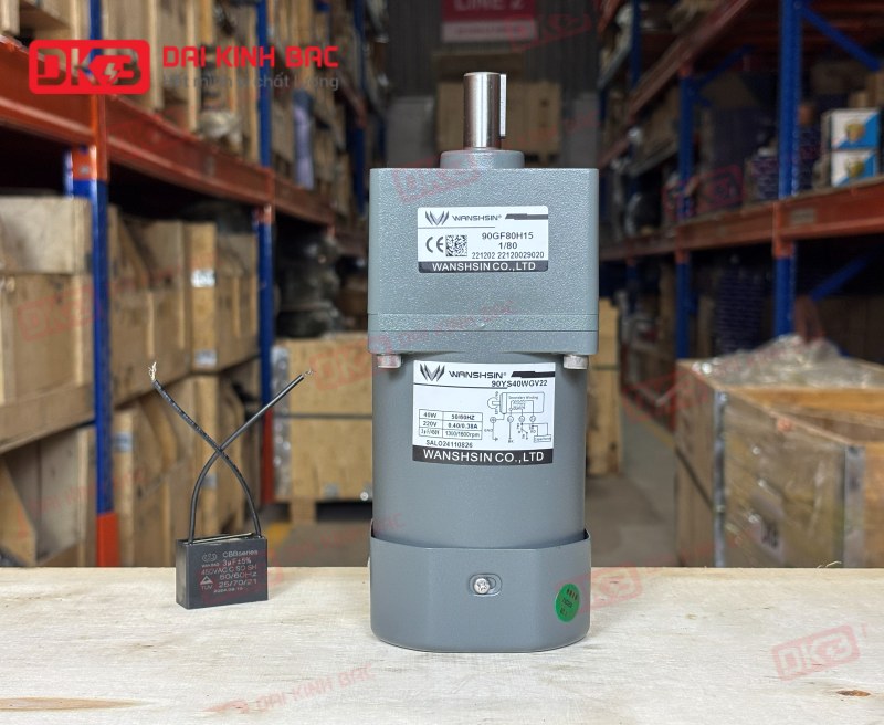 MOTOR GIẢM TỐC MINI WANSHSIN 40W 90YS40WGV22 + 90GF-80-H