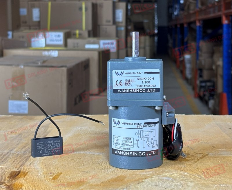 MOTOR GIẢM TỐC MINI WANSHSIN 6W 60YS06WGV22 + 60GK-100-H