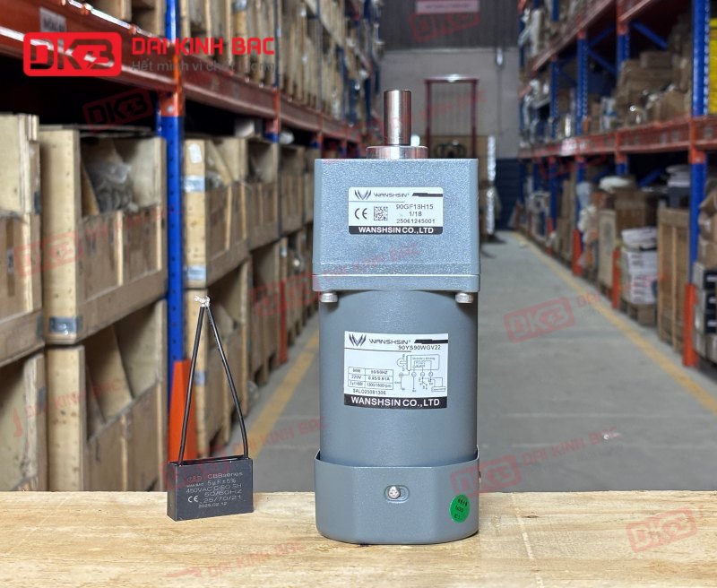 MOTOR GIẢM TỐC MINI WANSHSIN 90W 90YS90WGV22 + 90GF-18-H
